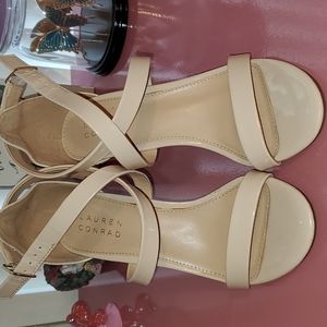 Lauren Conrad nude wedges size 7